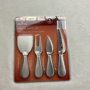 Crofton Cheese Knife‎ Set~4 Pieces Stainless Steel New In Package/Sealed 96994